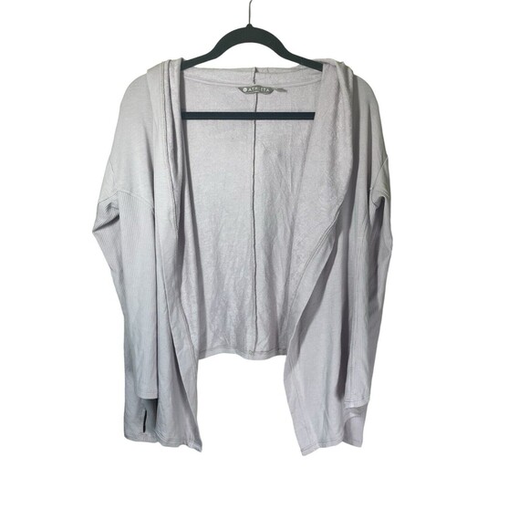 Athleta Womens Sweater Lilac Purple Nirvana Wrap Cardigan Waterfall Hooded Small - Picture 1 of 10